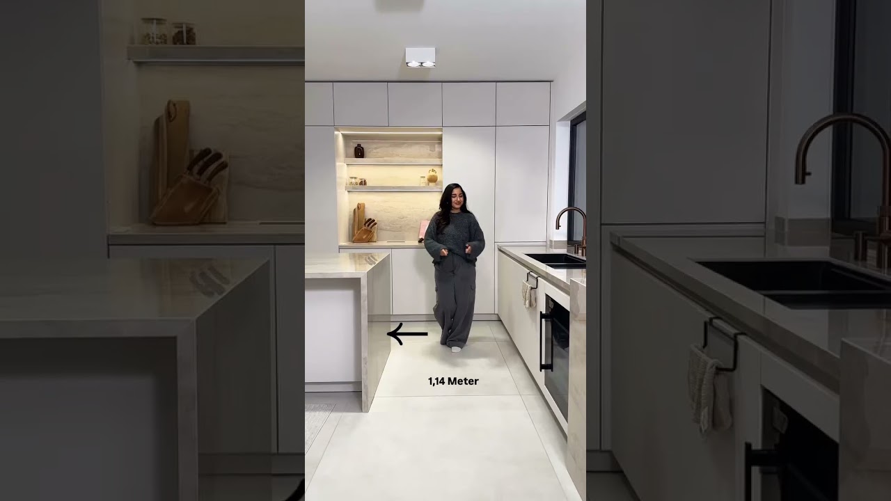 Possibili misure per cucina con isola 🔝 #interiordesign #arredo #cucinemoderne #design #casanuova