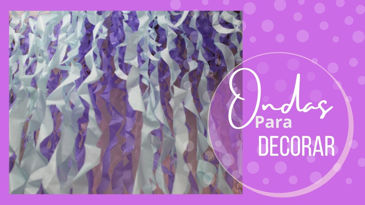 ✨Ondas para decorar 😏 / Ruffles en papel / Decoración Facil ❤️ /Paper Curtain With Waves