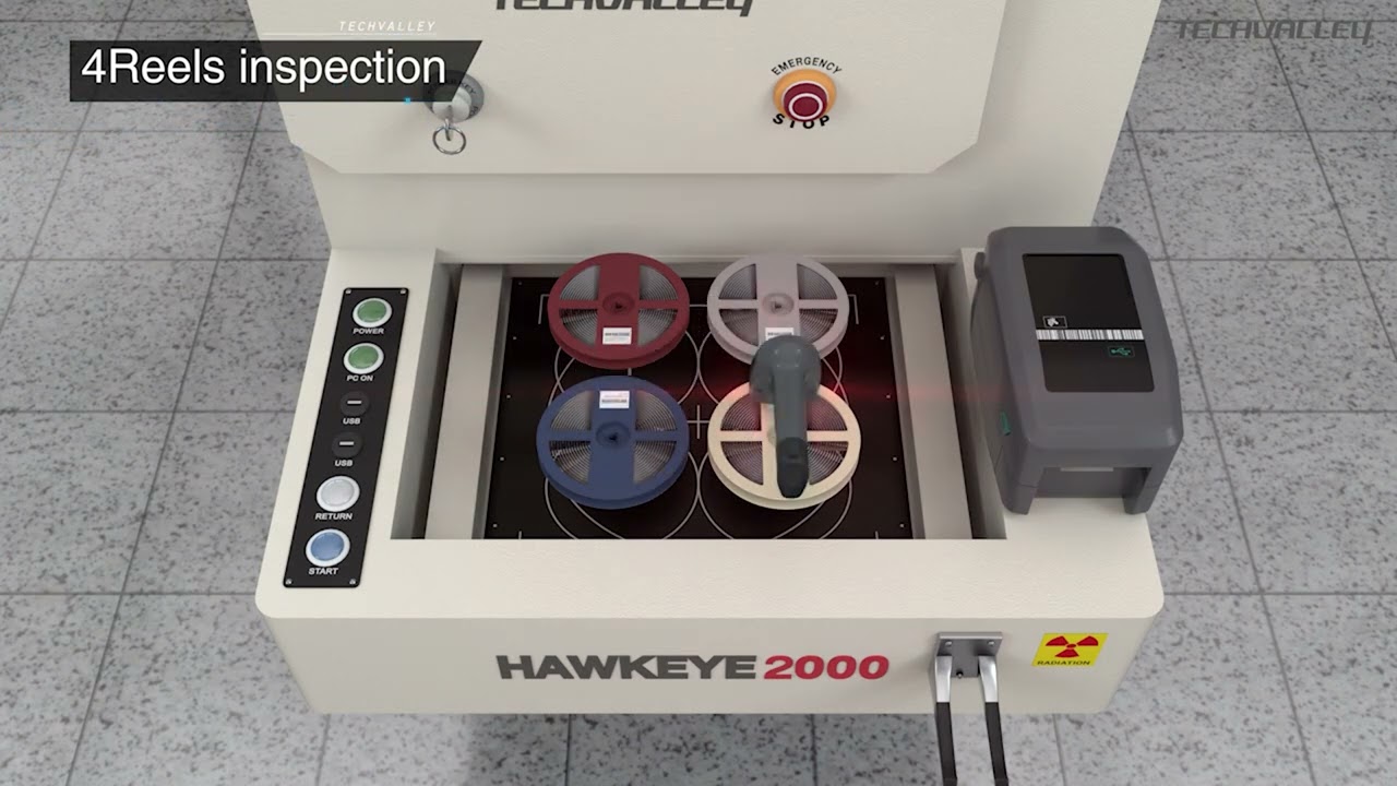 Count 4 reels in only 8 seconds | Count SMD with X-ray for fast & accurate chip count | Hawkeye2000