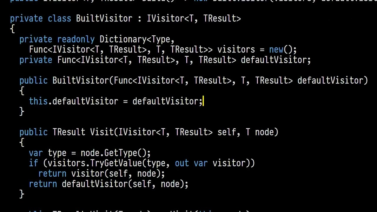 Visitor Builder in C#