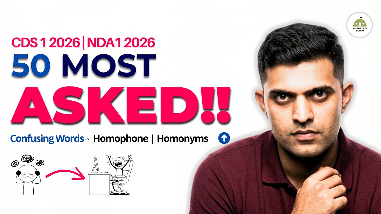 The Homophone Class You Need To CLEAR CDS 1 2026 & NDA 1 2026