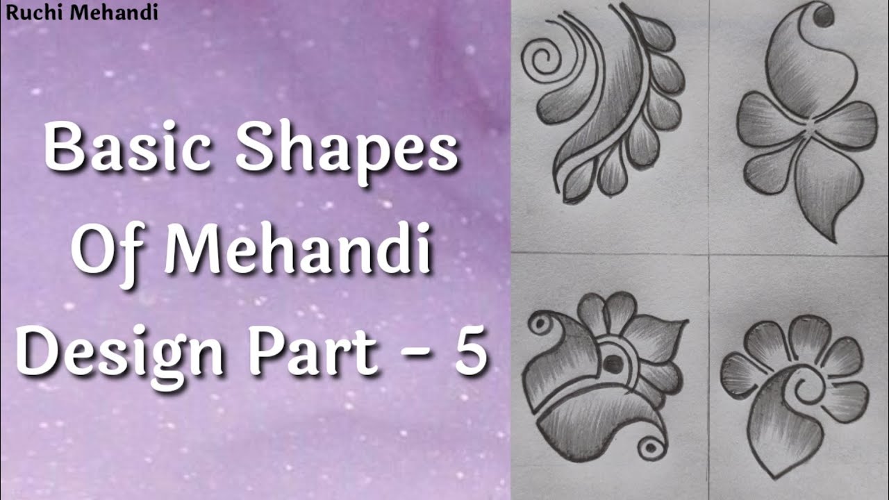 Basic Shapes Of Mehandi Design Part - 5 😊 Pencil Shading Mehandi For Beginner 😊 Ruchi Mehandi 2020
