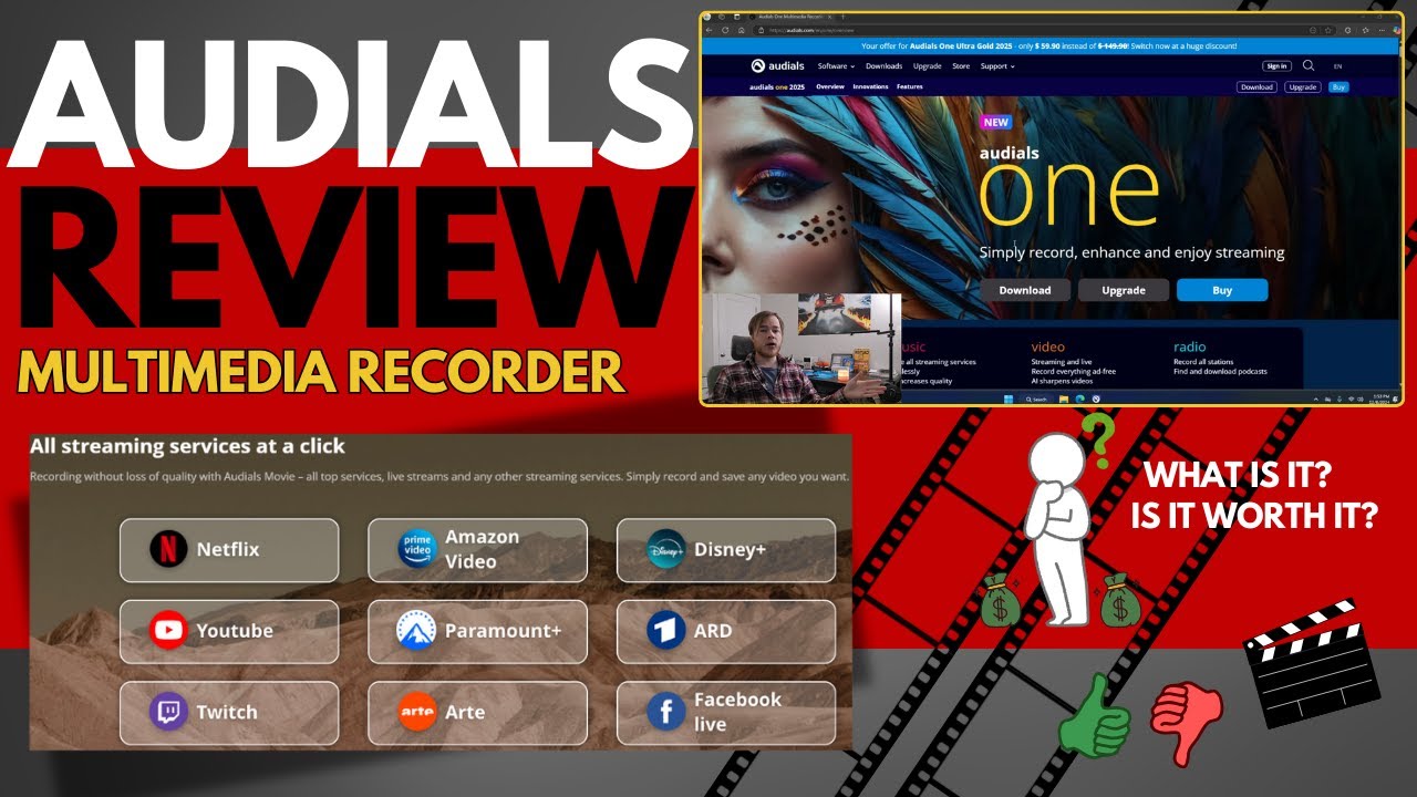 Audials One 2025 Review (Program to Record NETFLIX, HULU, SPOTIFY, AMAZON, DISNEY+, etc...)