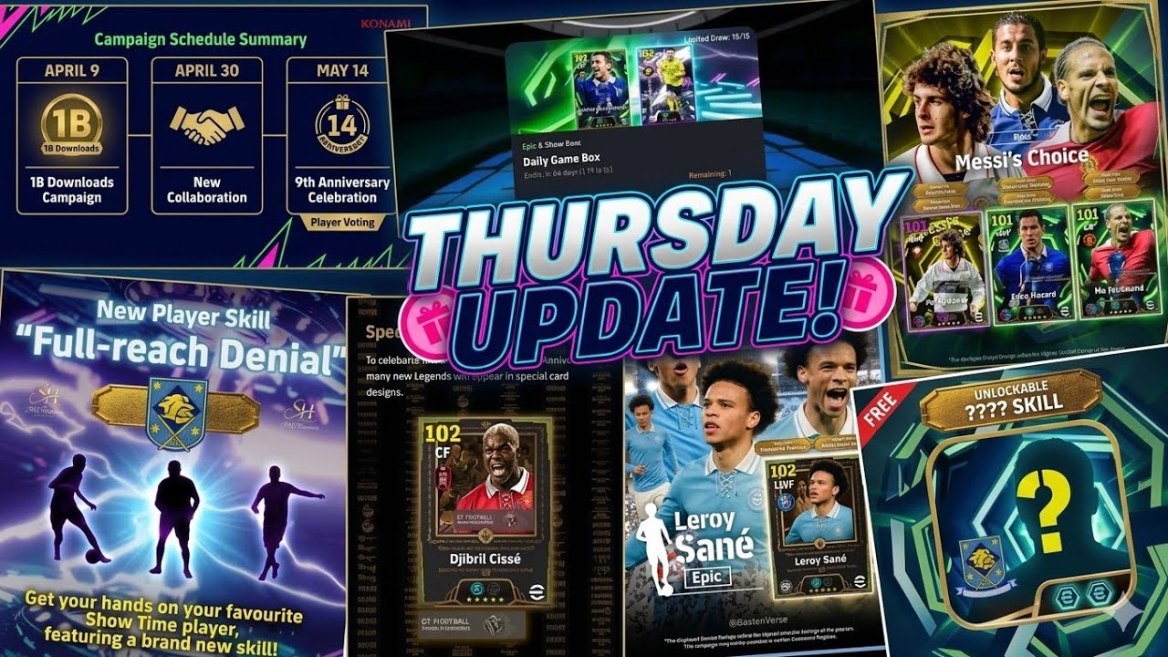 🎁 Thursday Update Leaks! New Campaign + Premium Club Pack + Free Epic & Showtime | eFootball 2026