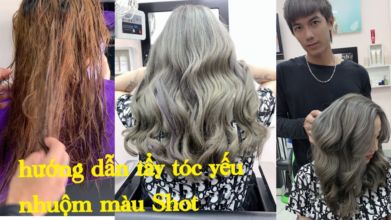hướng dẫn Quy trình tẩy tóc yếu ,lên màu chuẩn đẹp, hùng đông tinh hair