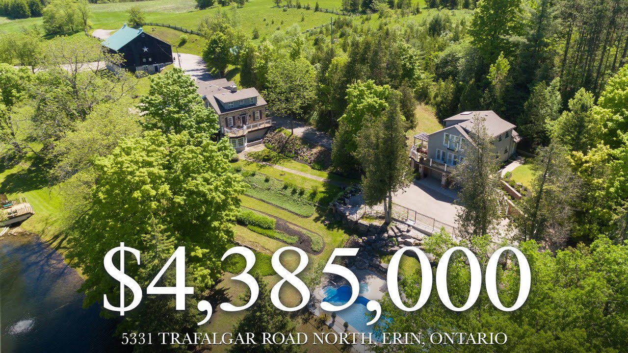 $4,385,000 - 1859 Limestone & granite country estate home, 5331 Trafalgar Road N, Erin, Ontario