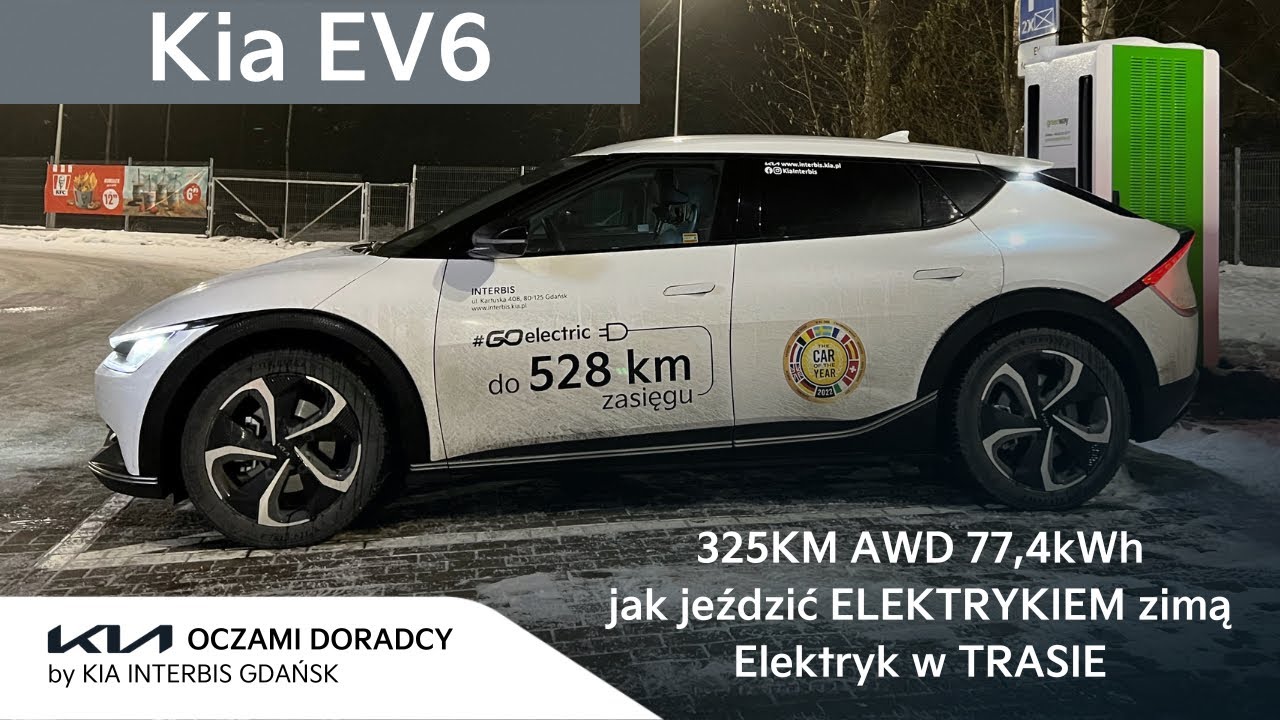 Jak jeździć ELEKTRYKIEM ZIMĄ? Kia EV6 [325KM AWD 77.4 kWh] w zimowej TRASIE | 4K