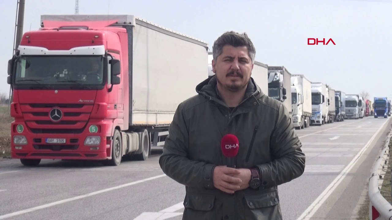 Kapıkule'de 15 kilometre TIR kuyruğu