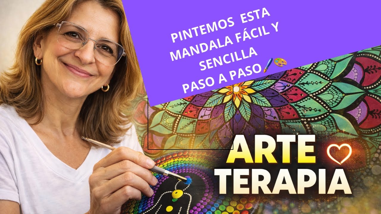 🎨Cómo pintar una mandala fácil y sencillo con Magaloarte🖌️