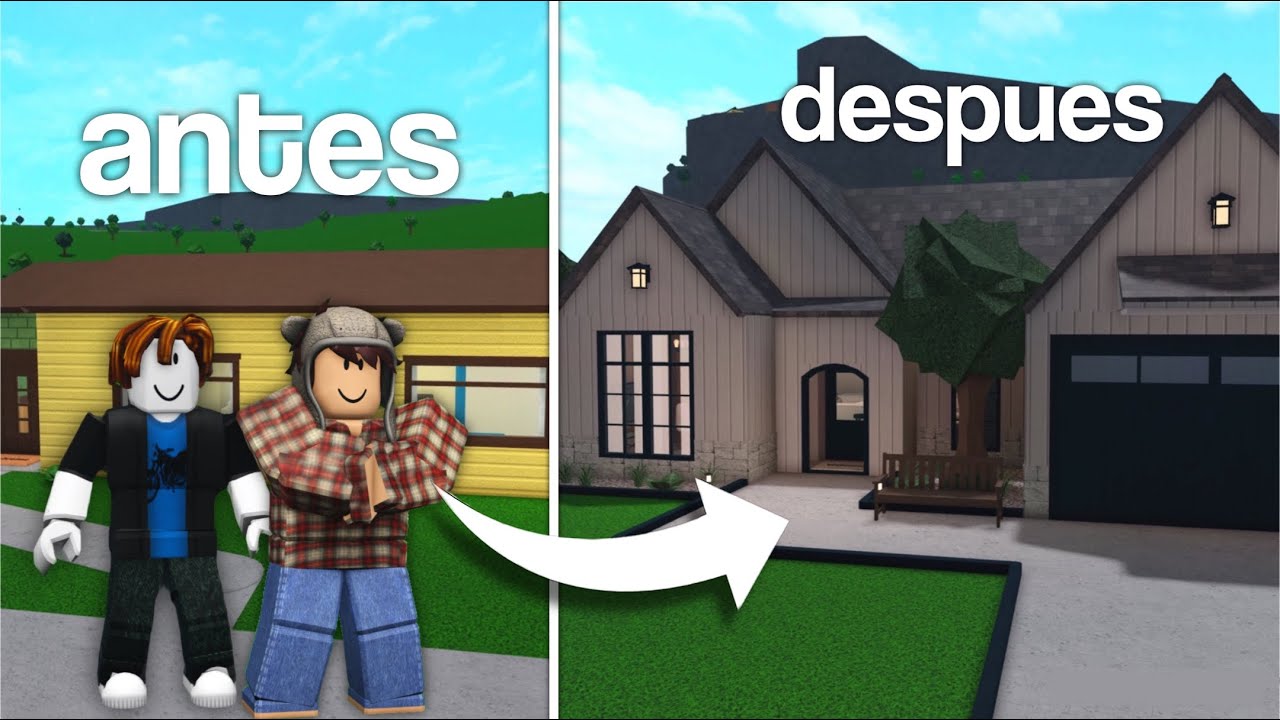 construyendo una casa a un JUGADOR NUEVO de bloxburg