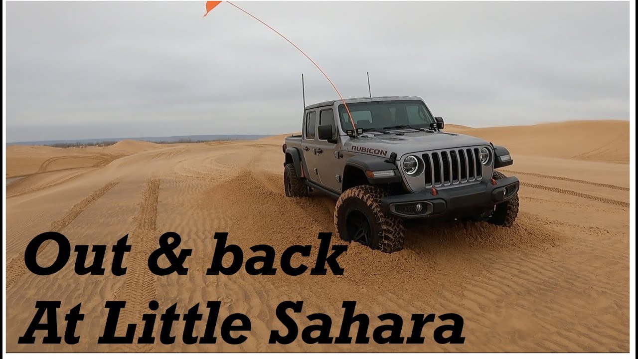 Full loop of Little Sahara State Park in the Jeep Gladiator.