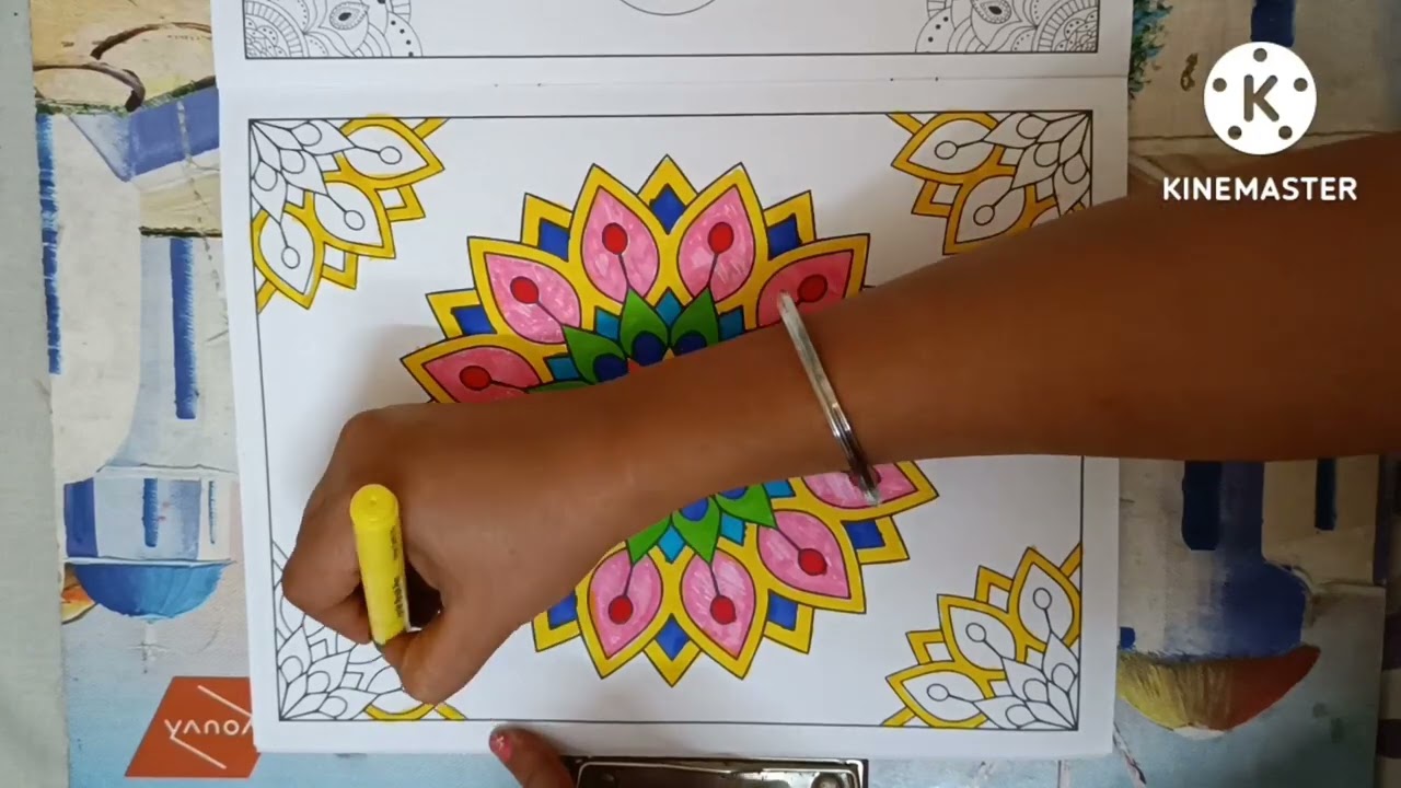Mandala coloring for beginners🌈 easy mandala colouring