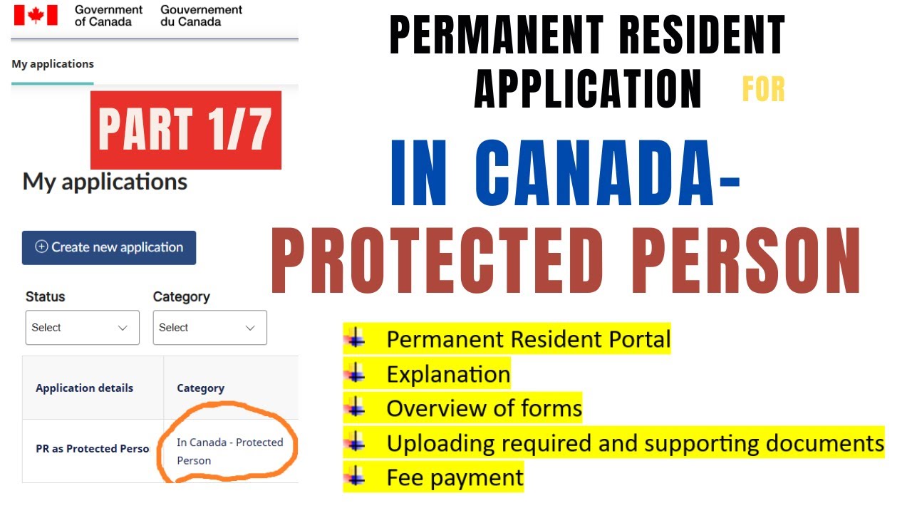 PERMANENT RESIDENCE APPLICATION FOR PROTECTED PERSON- HOW TO APPLY- part 1
