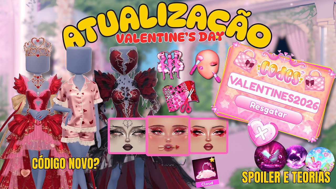 🚨 NOVOS CÓDIGOS?! 😱 | TUDO QUE É NOVO na ATUALIZAÇÃO de VALENTINE’S DAY do DTI (teorias) ROBLOX