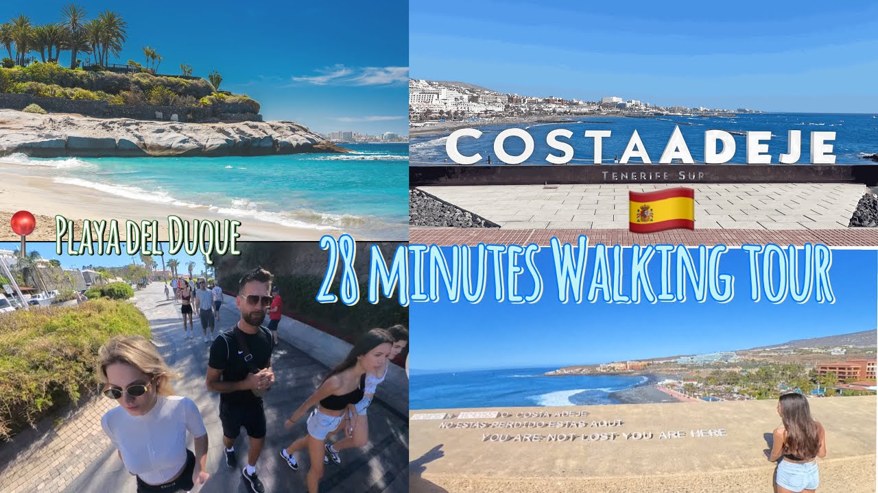 [5,7K]🇪🇸 TENERIFE Sur Walking Tour COSTA ADEJE, Playa del Duque