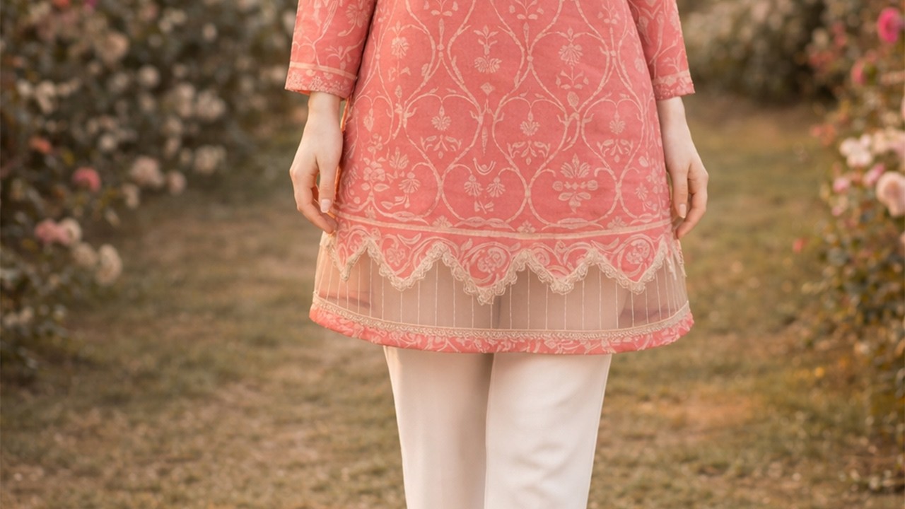 Easy Organza Daman Design Trick / Daman Design For Kurti #damandesign #organzadamandesign2025
