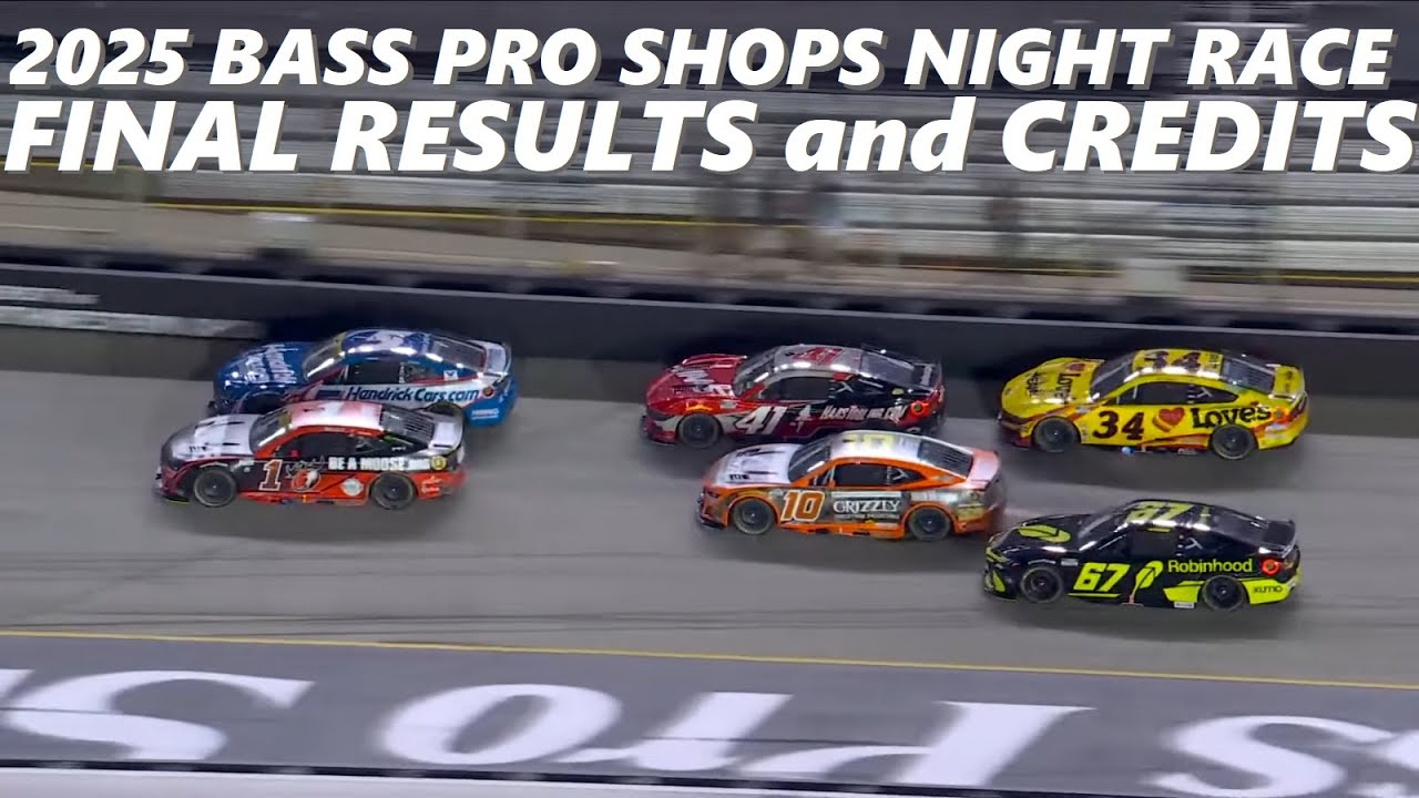 2025 Bass Pro Shops Night Race Finishing Order and Credits (Rebirth Cup Series)