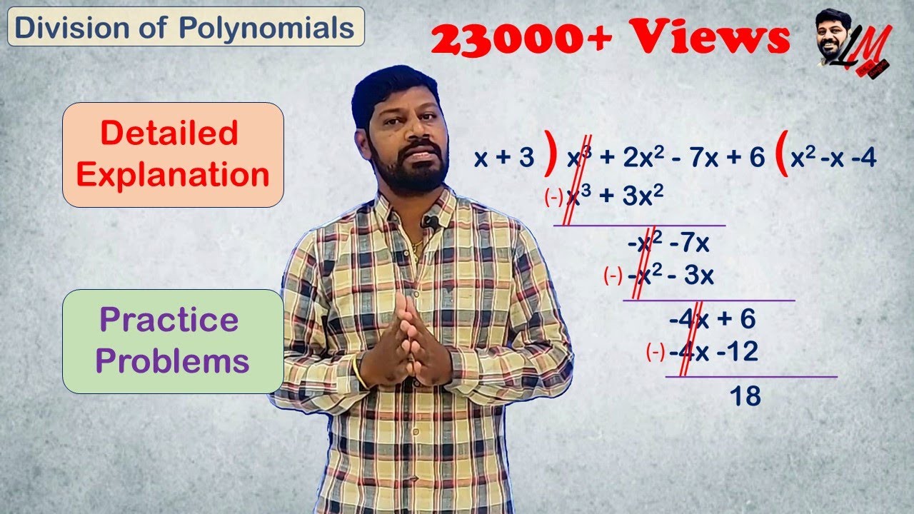IX Class Polynomials IX Class (AP/TS State/CBSE) - Division of Polynomials - LM 216