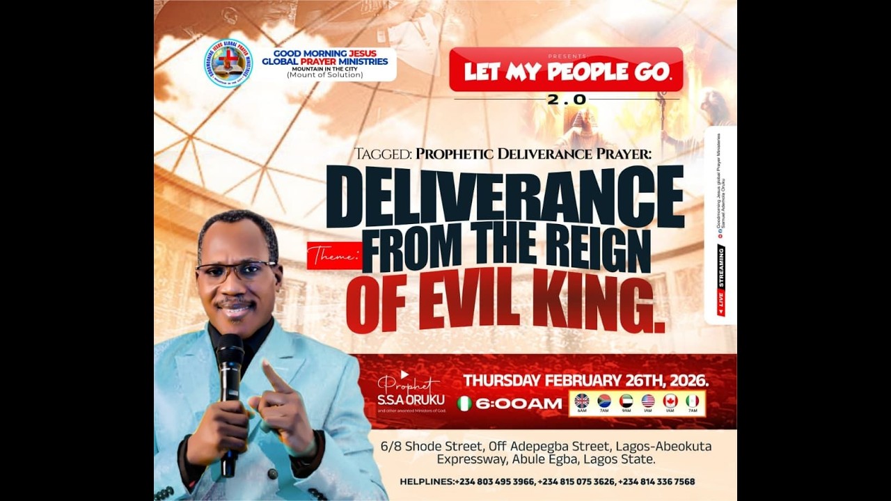 THURSDAY SERVICE | THEME: DELIVERANCE FROM THE REIGN OF EVIL KING