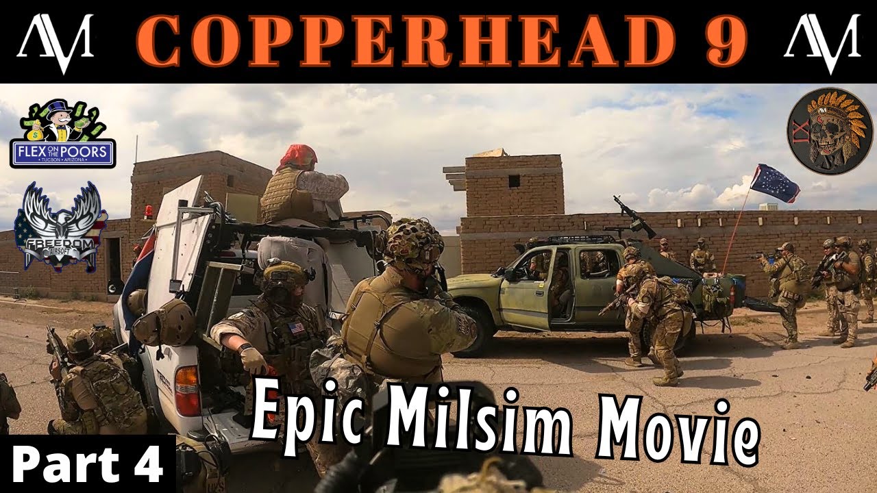 Insane 500 Player Airsoft Game with 10 Gameplay POV's | American Milsim Copperhead 9