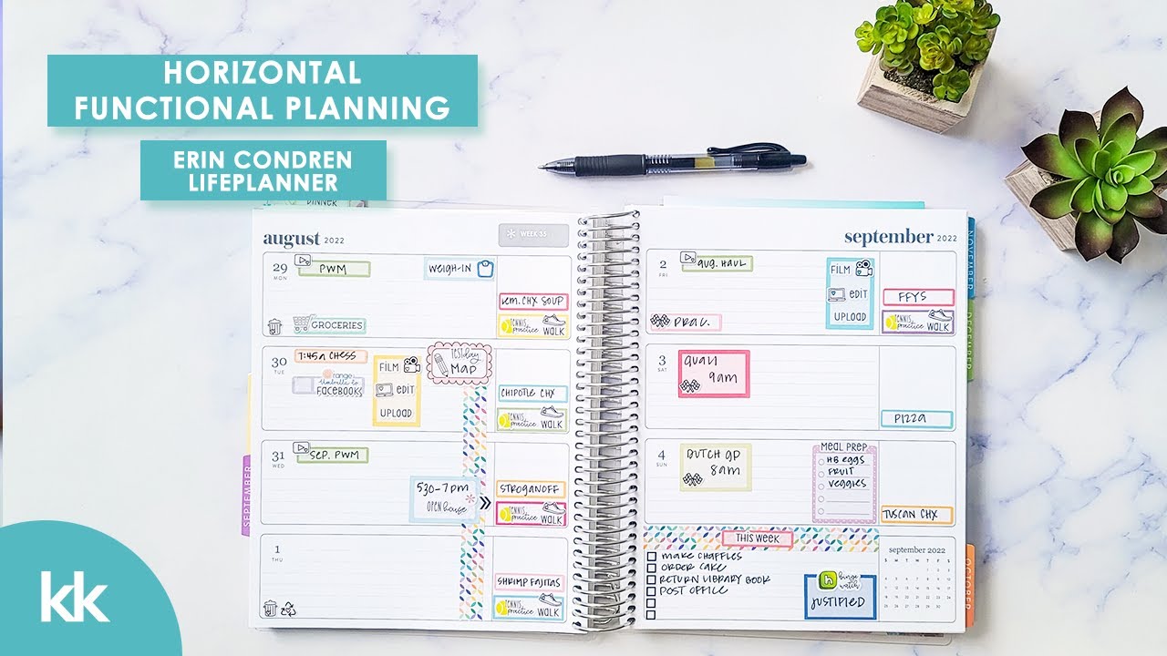 Erin Condren Horizontal LifePlanner Functional Plan with Me No Kit Planner Sticker Stash Busting