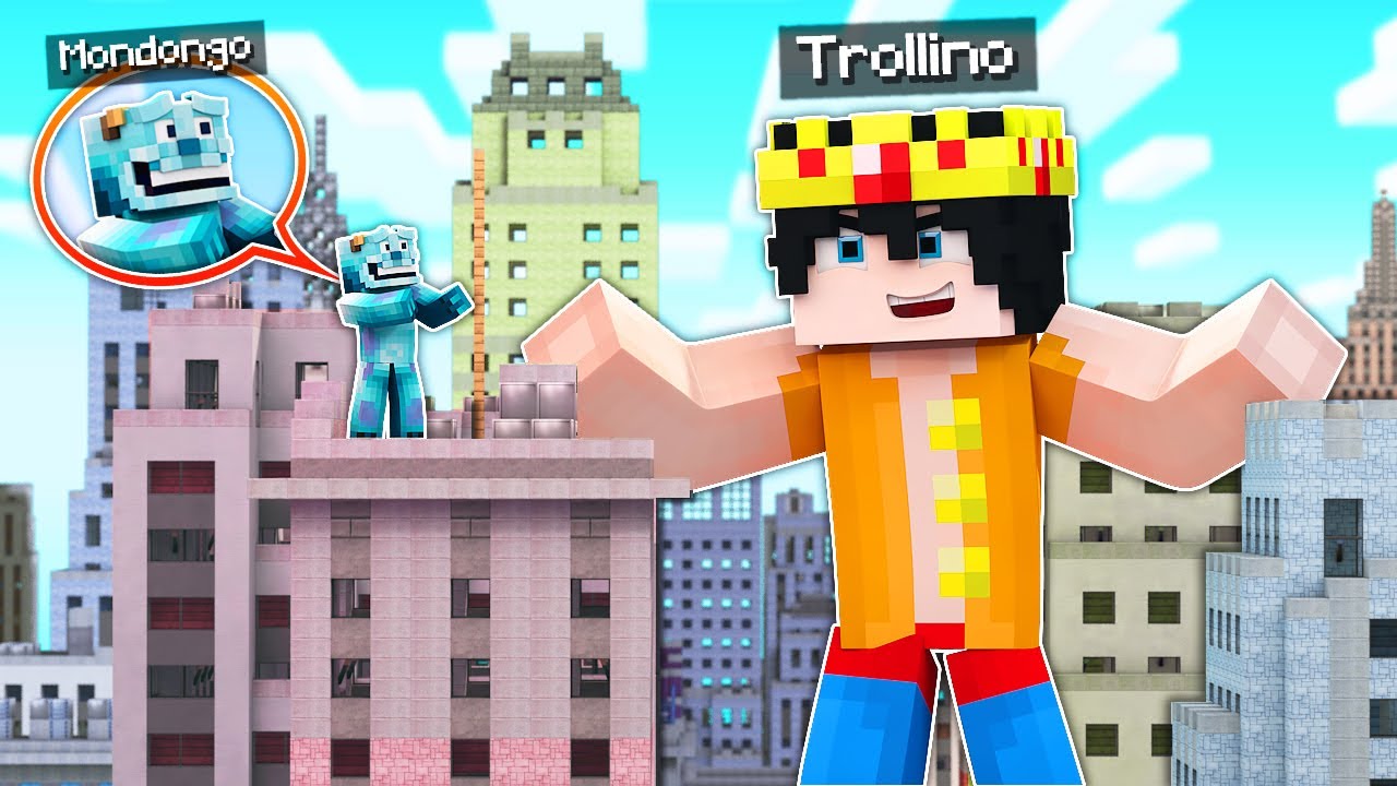 Nos ESCONDEMOS de TROLLINO GIGANTE 😂 MINECRAFT ESCONDITE, INVICTOR MONDONGO RIUSPLAY