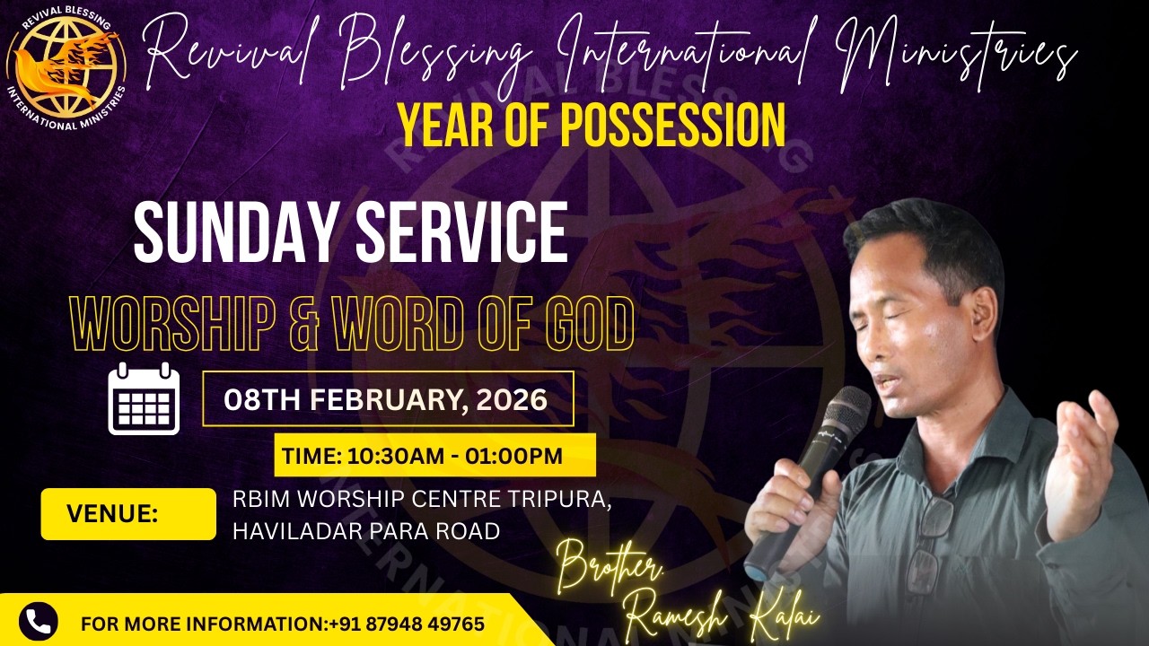 SUNDAY WORSHIP SERVICE  || BR. RAMESH KALAI || RBIM WORSHIP CENTRE TRIPURA
