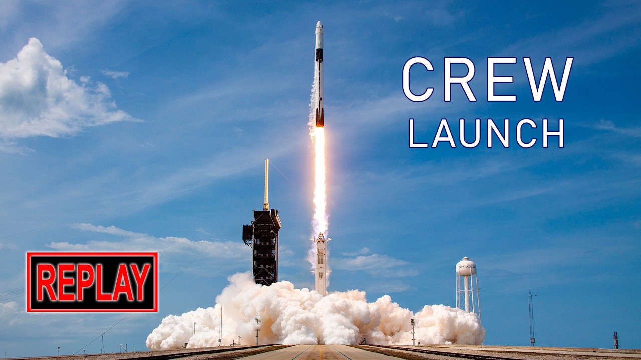 REPLAY: Crew-12 launch to ISS on SpaceX Dragon! (13 Feb 2025)