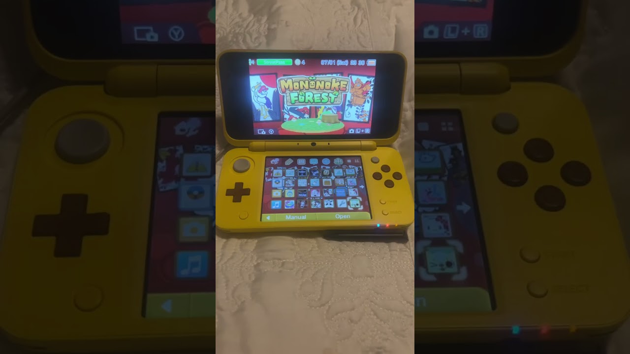 My new pikachu 3ds XL downloaded games #nintendo #3ds #3dsgames #amysuniverse