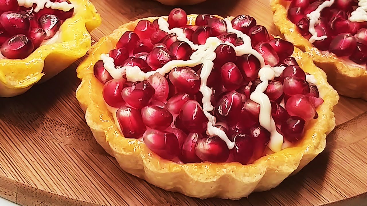 Pomegranate Tartlets/ تارتلت انار، تارت میوه ای کوچک، زیبا و ساده