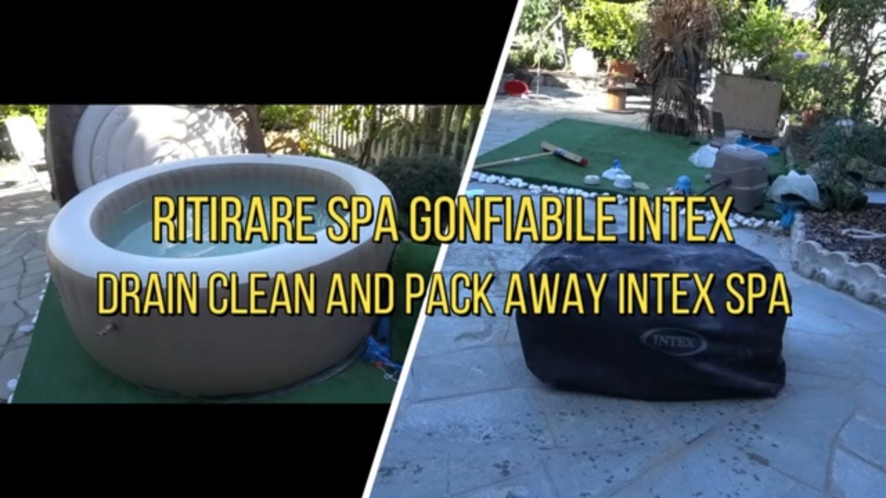 Tutorial sgonfiare e ritirare INTEX SPA BUBBLE JET How to drain clean pack away #inflatable hot tub