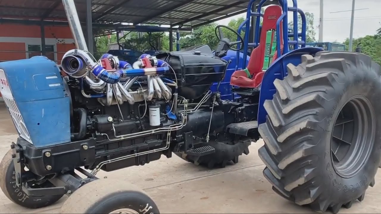 TRACTOR Triple TURBO Dragster  FORD 5000 Modified