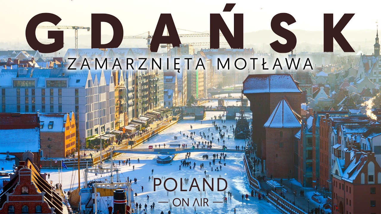 Zamarznięta Motława - Gdańsk z lotu ptaka 2026 | POLAND ON AIR by Maciej Margas & Aleksandra Łogusz