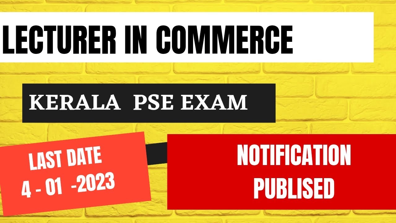 Kerala psc/lecturer in commerce/ technical education department