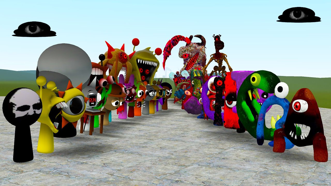 ALL SPRUNKI HORROR VS ALL ALPHABET LORE HORROR A-Z In Garry's Mod!