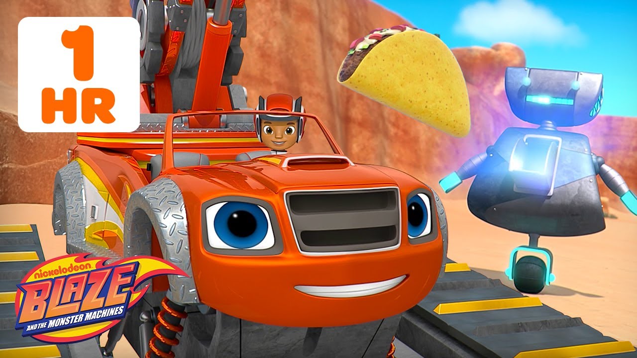 Blaze Transforms into a Wrecking Ball to Smash FOOD! 🌮 | 1 Hour | Blaze and the Monster Machines