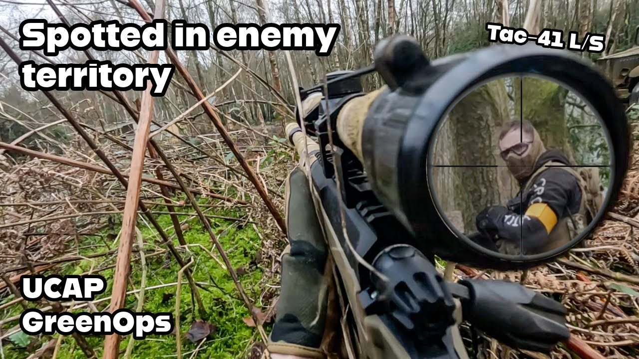 SPOTTED in ENEMY TERRITORY! Airsoft Sniper Gameplay (UCAP GreenOps)