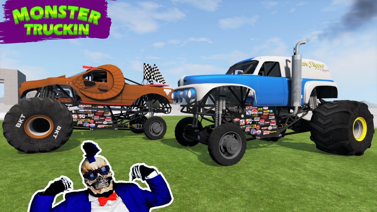 Monster Jam INSANE Racing and Crashes #14 | BeamNG Drive