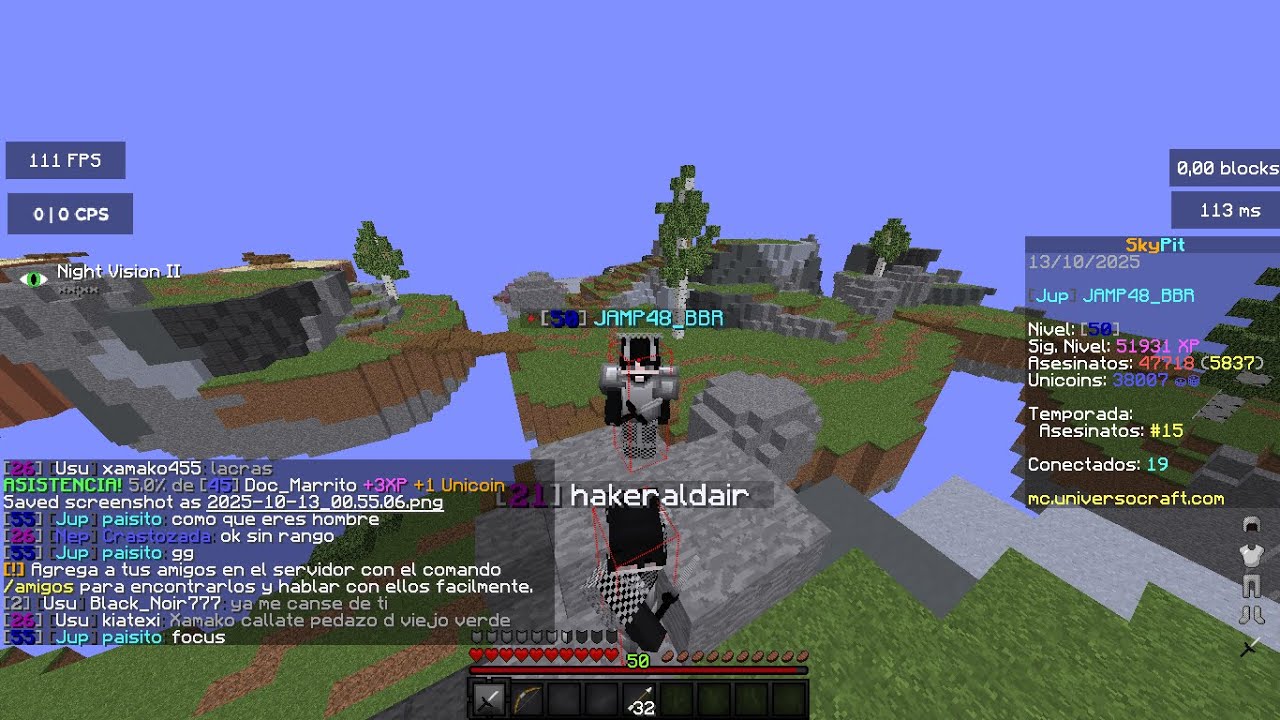 Farmeo aura como todo un SITH y estrenando lv 50 en skypit