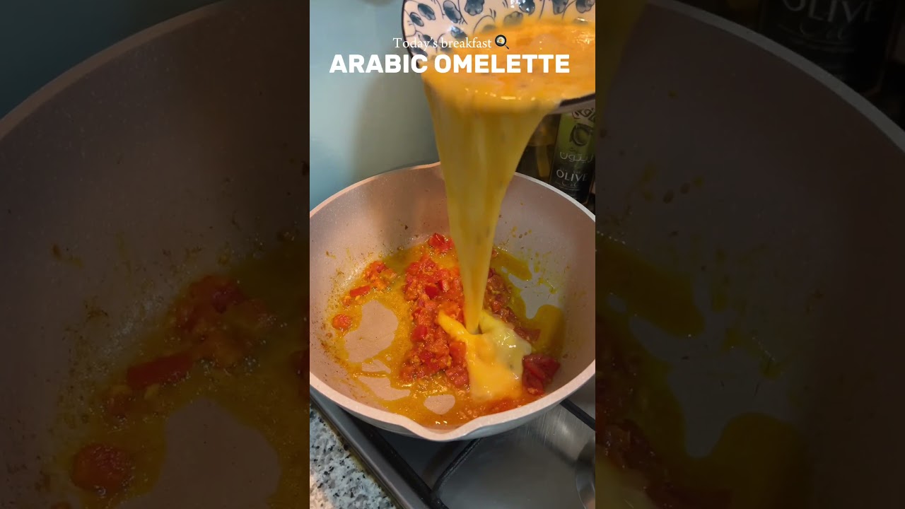 Arabic Omelette for breakfast! 🍳 #breakfast #omelette #egg #dubai #arabic #fyp