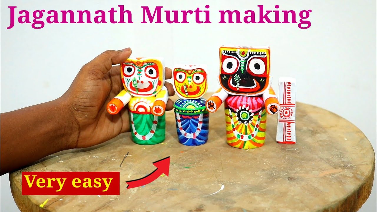 Mitti se Jagannath ji ki murti banana | jagannath murti making with clay | clay art