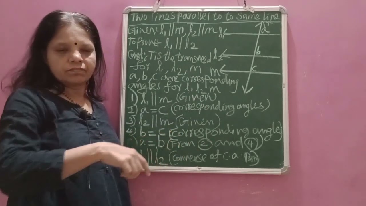 Basic Maths Lessons||Lines parallel to the same line -proof.
