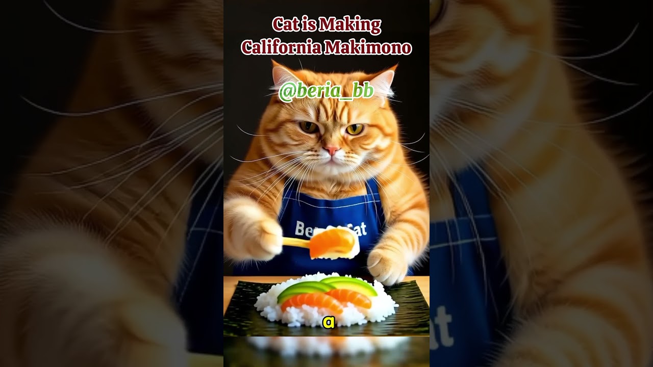 Cat is California Makimono #shorts #funny  #shortvideo #viral #cat