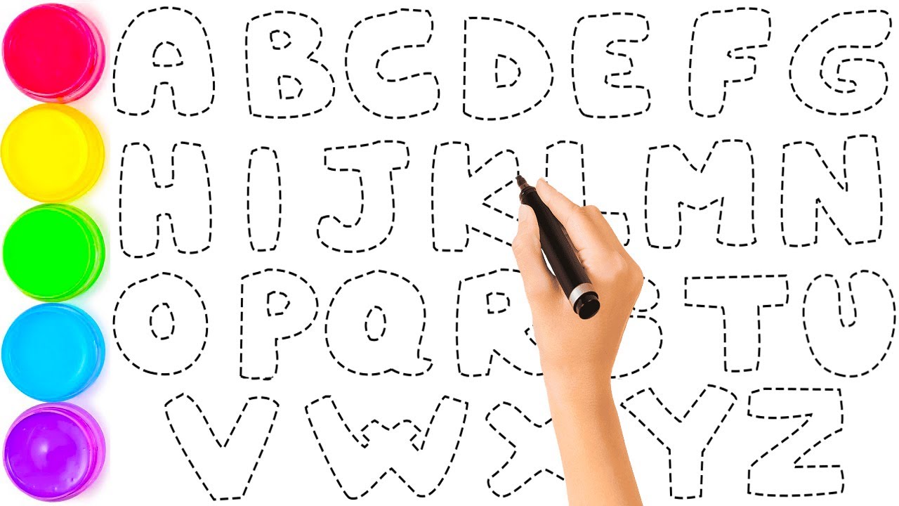 Drawing Capital Letter Alphabet A to Z for Beginners // ABCDEFGHIJKLMNOPQRSTUVWXYZ // Alphabet Song