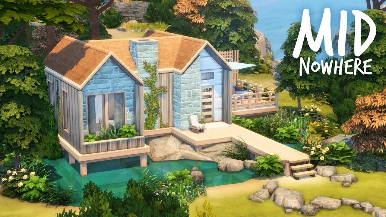 Secluded Modern Tiny Home // Sims 4 Speed Build
