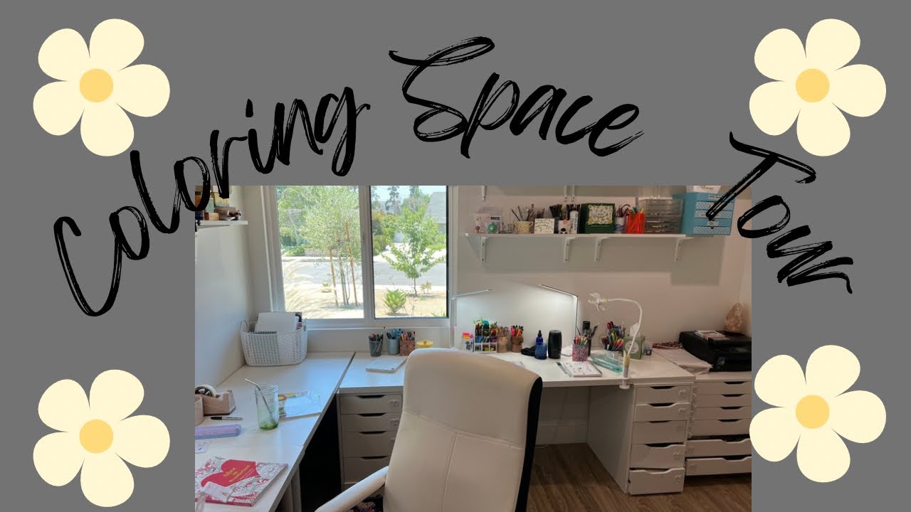 Craft room/Coloring Space Tour / Adult Coloring