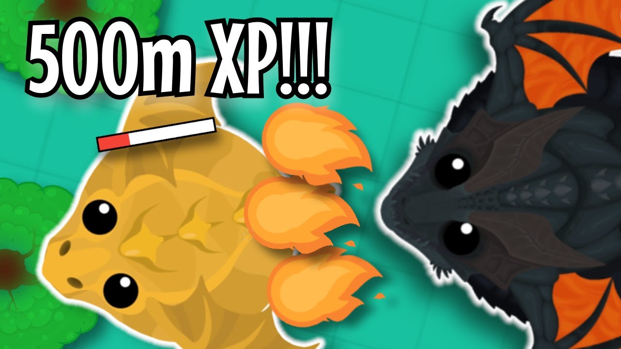 *SOLO* 500 MILLION XP BLACK DRAGON DOMINATION in MOPE.IO