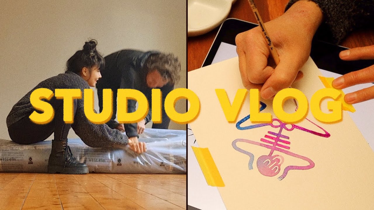 STUDIO VLOG 43 ✷ MOVING OUT, CLIENT WORK, PAINTING + Q&A