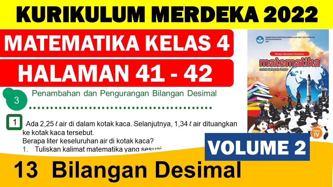 MATEMATIKA KELAS 4 HALAMAN 41-42 VOLUME 2 KURIKULUM MERDEKA || BAB 13