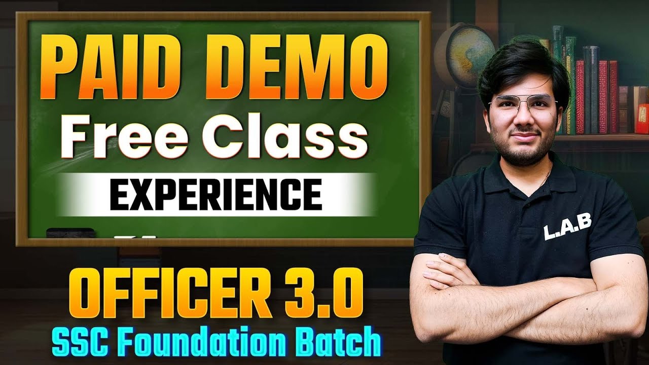 SSC Foundation Batch 2025 | Officer 3.0 Paid Demo Free Class | Maths by Utkarsh Sir